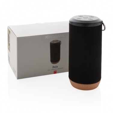 Logo trade promotional merchandise picture of: Baia 10W wireless speaker, cork